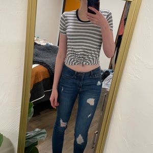 Striped Crop Top with knot